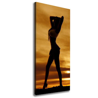 Cuadro canvas decorativo para salón vertical Falda corta