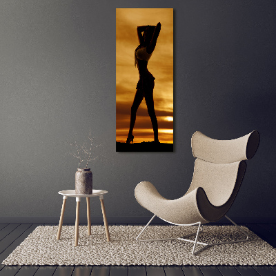 Cuadro canvas decorativo para salón vertical Falda corta