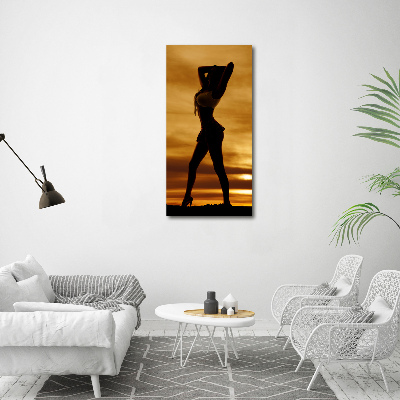 Cuadro canvas decorativo para salón vertical Falda corta