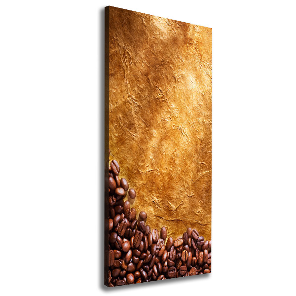 Cuadro moderno en lienzo resistente uv vertical Granos de café
