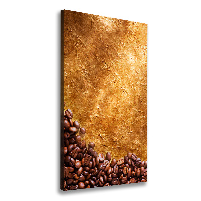 Cuadro moderno en lienzo resistente uv vertical Granos de café