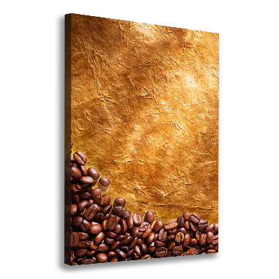Cuadro moderno en lienzo resistente uv vertical Granos de café