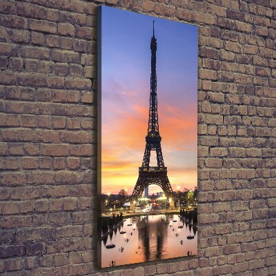 Impresión en lienzo vertical Torre Eiffel de París