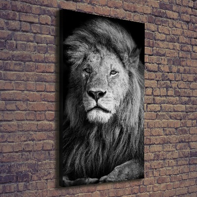 Fotografía en lienzo vertical Retrato de un león