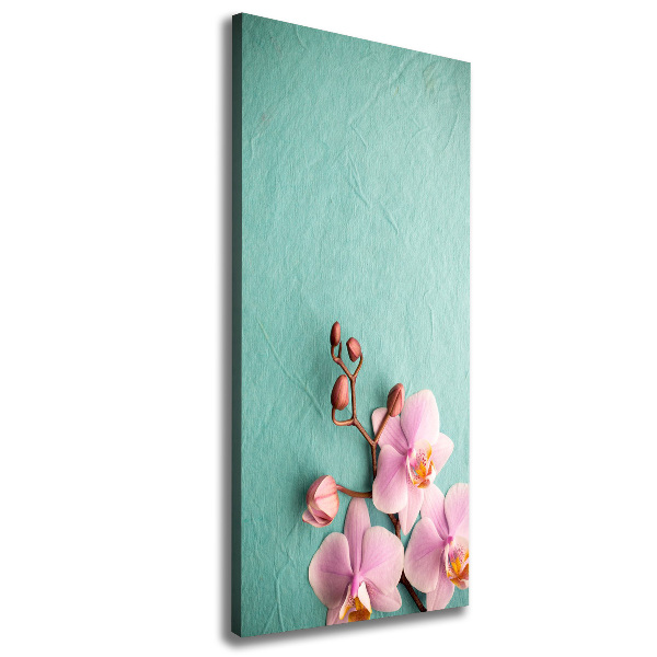Fotografía en lienzo vertical Orquídea rosa
