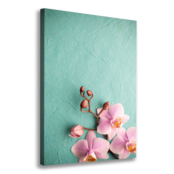 Fotografía en lienzo vertical Orquídea rosa
