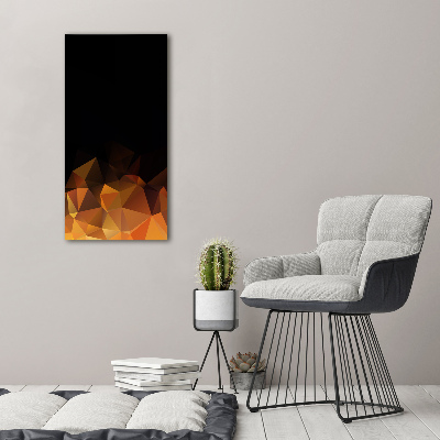 Cuadro moderno en lienzo resistente uv vertical Triángulos abstractos