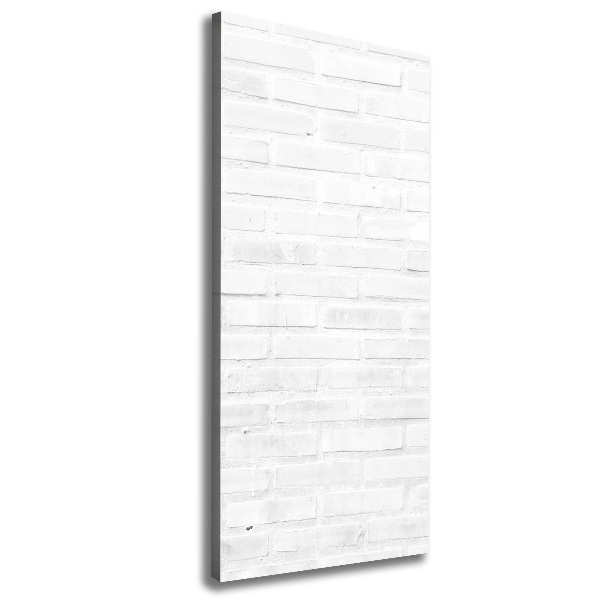 Cuadro canvas decorativo para salón vertical pared de ladrillos