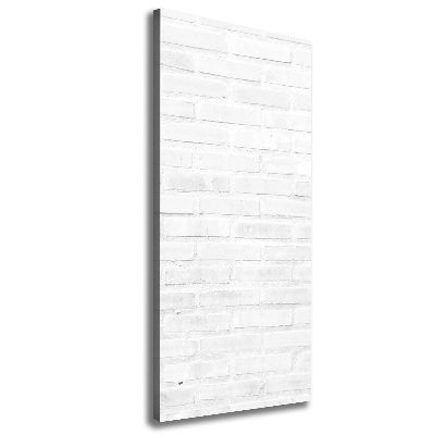Cuadro canvas decorativo para salón vertical pared de ladrillos