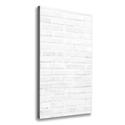 Cuadro canvas decorativo para salón vertical pared de ladrillos