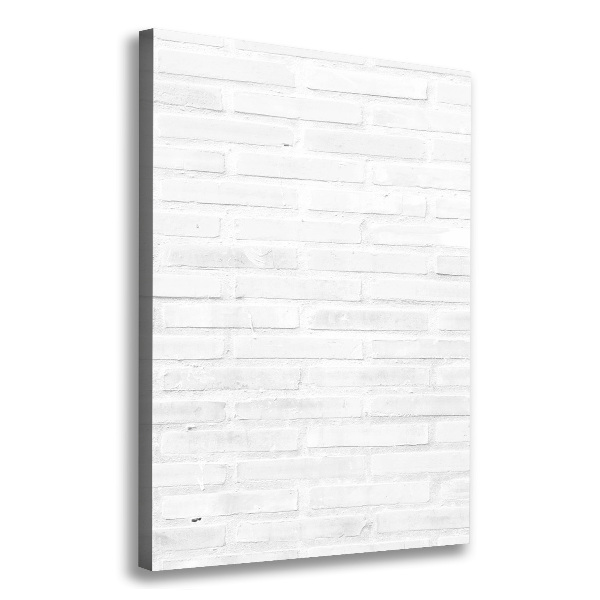 Cuadro canvas decorativo para salón vertical pared de ladrillos
