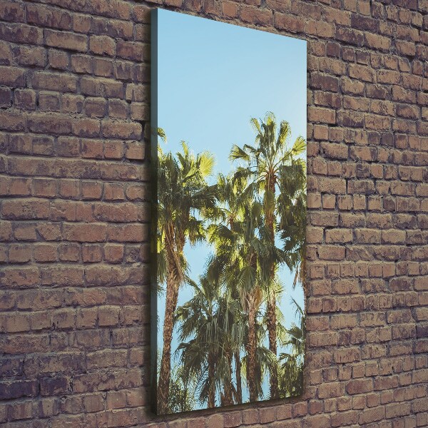 Impresión en lienzo vertical palmeras