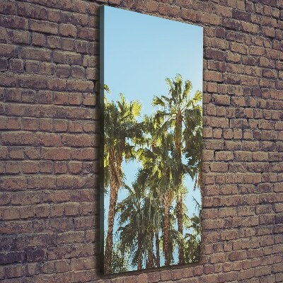 Impresión en lienzo vertical palmeras