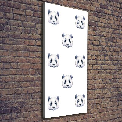 Fotografía en lienzo vertical Pandas