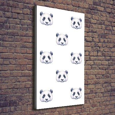 Fotografía en lienzo vertical Pandas