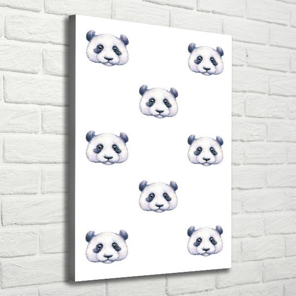 Fotografía en lienzo vertical Pandas