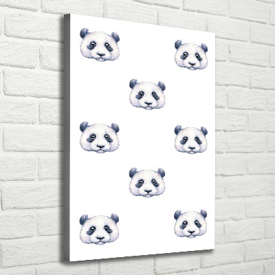 Fotografía en lienzo vertical Pandas