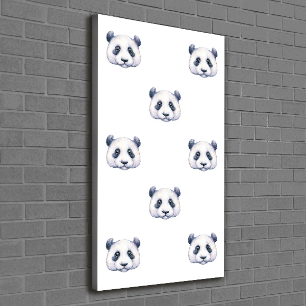 Fotografía en lienzo vertical Pandas