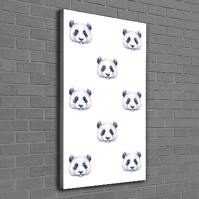 Fotografía en lienzo vertical Pandas