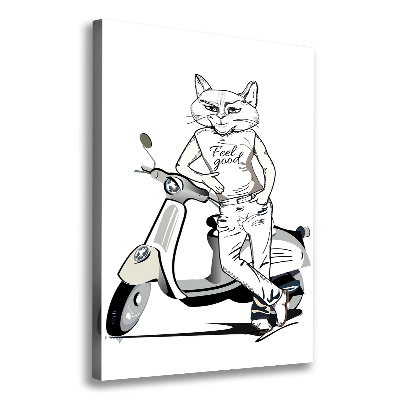 Fotografía en lienzo vertical El hombre gato