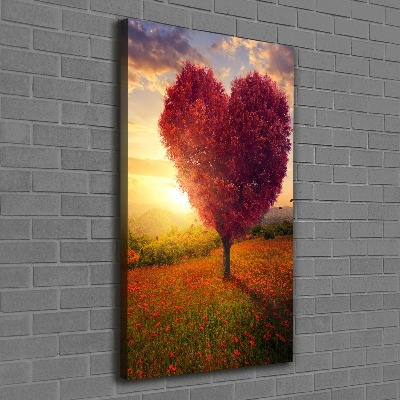 Impresión en lienzo vertical Árbol del corazón