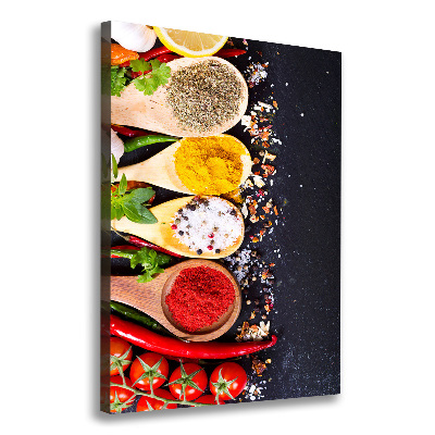 Fotografía en lienzo vertical Especias