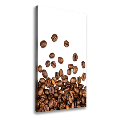Cuadro canvas decorativo para salón vertical Granos de café