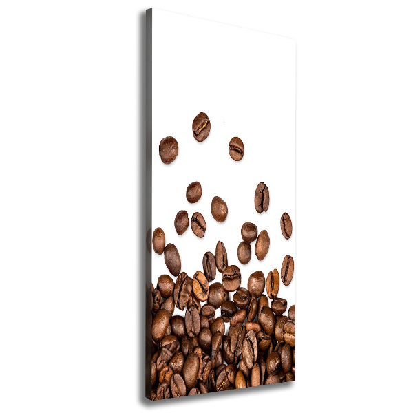 Cuadro canvas decorativo para salón vertical Granos de café