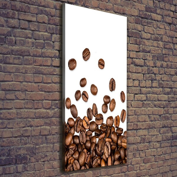 Cuadro canvas decorativo para salón vertical Granos de café