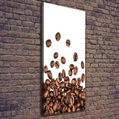 Cuadro canvas decorativo para salón vertical Granos de café