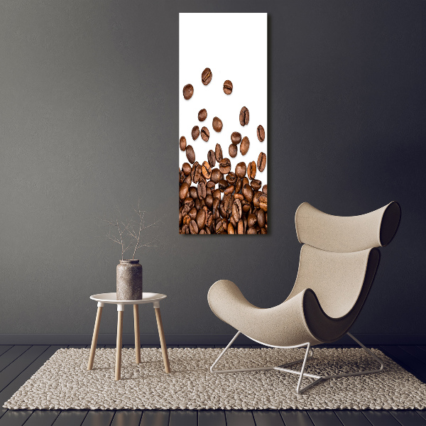 Cuadro canvas decorativo para salón vertical Granos de café