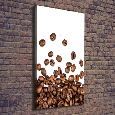 Cuadro canvas decorativo para salón vertical Granos de café