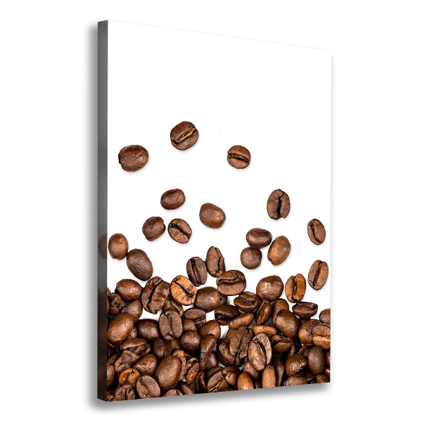Cuadro canvas decorativo para salón vertical Granos de café