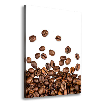 Cuadro canvas decorativo para salón vertical Granos de café