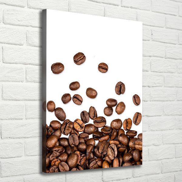 Cuadro canvas decorativo para salón vertical Granos de café
