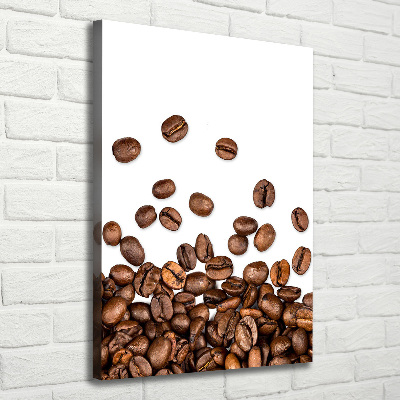 Cuadro canvas decorativo para salón vertical Granos de café