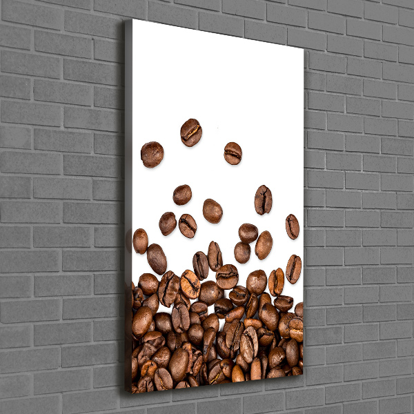 Cuadro canvas decorativo para salón vertical Granos de café
