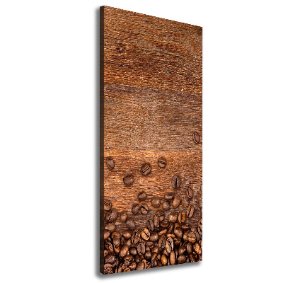 Cuadro moderno en lienzo resistente uv vertical Granos de café