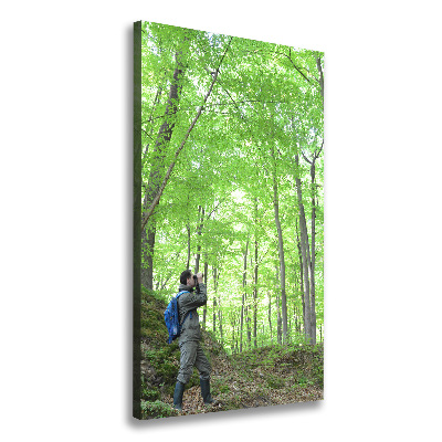 Fotografía en lienzo vertical Ornitólogo