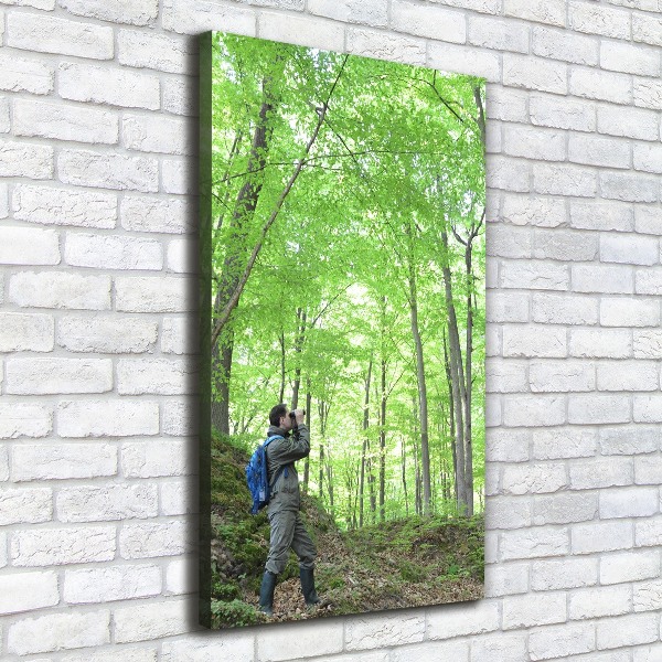 Fotografía en lienzo vertical Ornitólogo