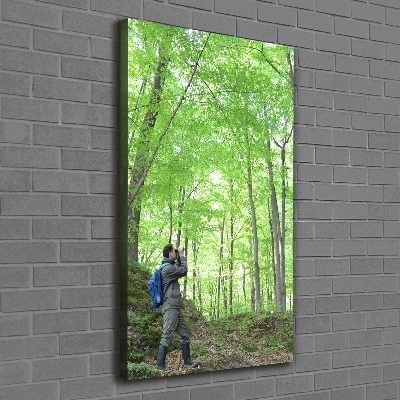 Fotografía en lienzo vertical Ornitólogo