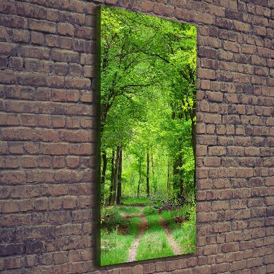 Fotografía en lienzo vertical Bosque verde