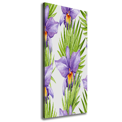 Cuadro moderno en lienzo resistente uv vertical Orquídeas y palmeras
