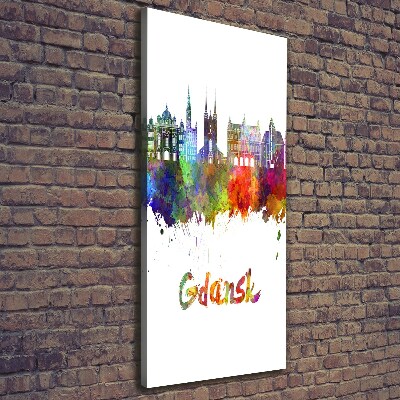 Fotografía en lienzo vertical Gdansk colorida