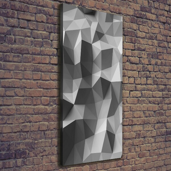 Cuadro canvas decorativo para salón vertical Triángulos abstractos