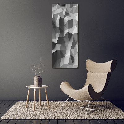 Cuadro canvas decorativo para salón vertical Triángulos abstractos