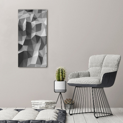 Cuadro canvas decorativo para salón vertical Triángulos abstractos