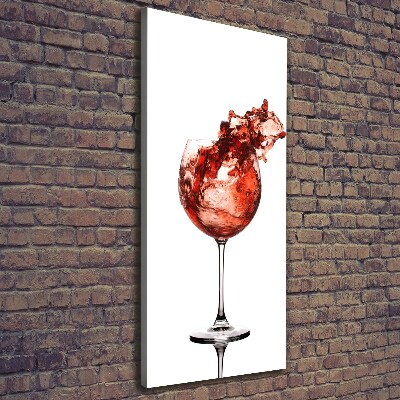 Cuadro moderno en lienzo resistente uv vertical Una copa de vino