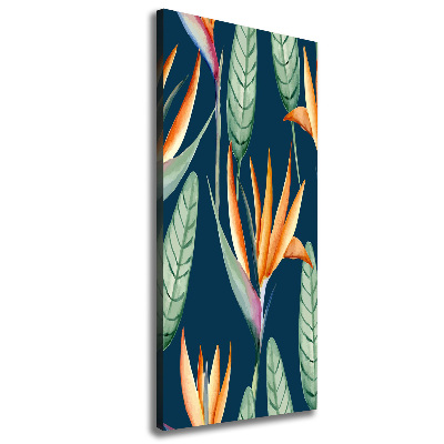 Fotografía en lienzo vertical Strelitzia reginae