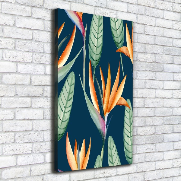Fotografía en lienzo vertical Strelitzia reginae